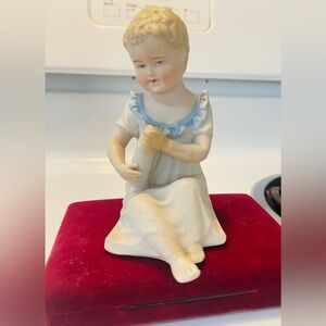 Vintage German Dresden Bisque Piano Baby